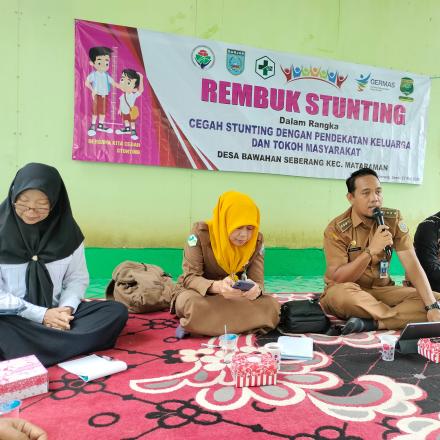 Pemerintah Desa Bawahan Seberang Gelar Rembuk Stunting Bersama Camat Mataraman